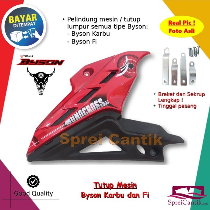 Tutup Mesin Yamaha Byson Karbu dan Fi Injection - Cover Engine Lumpur