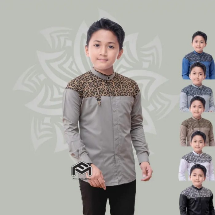 Baju Koko Anak Baju koko anak laki laki remaja usia 7-15thn / koko gus azmi - Abu KOBATA, 8 laki-lak