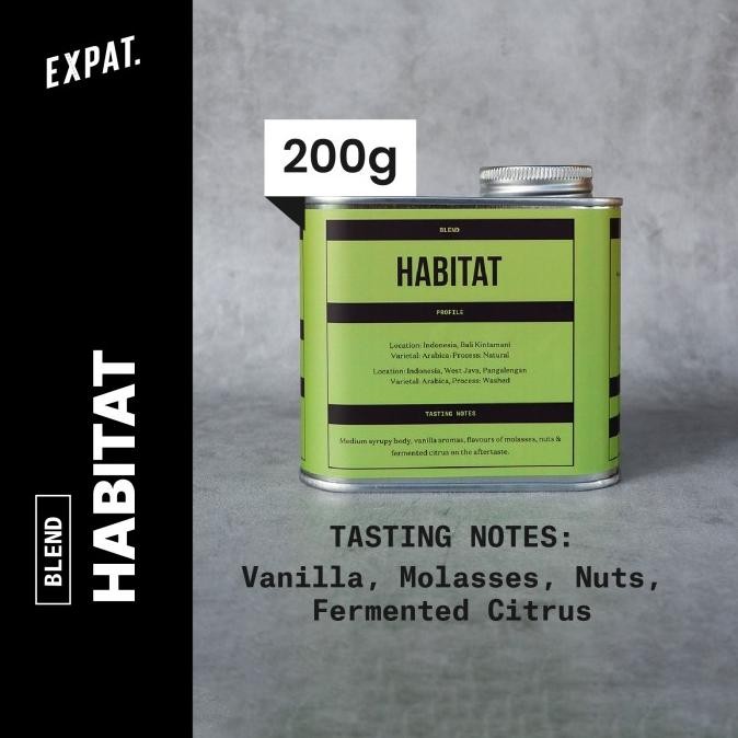 

Expat Roasters Habitat Espresso Medium Roast Biji Kopi Arabika 200Gr