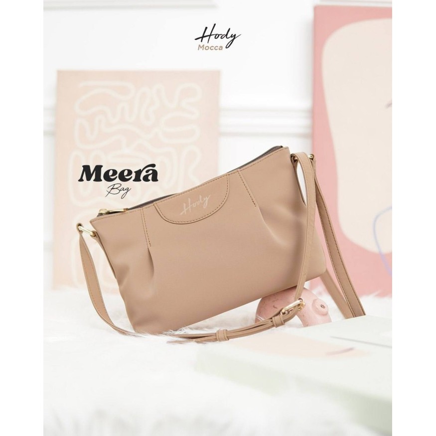 PROMO Hody Bag - Tas Selempang Wanita Meera Tas Wanita Kekinian Simple - Mocca, All Size Elegan Vira