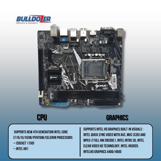 BEBAS ONGKIR - Motherboard Bulldozer H81 M2 - Nvme H81 motherboard buldozer-h81m