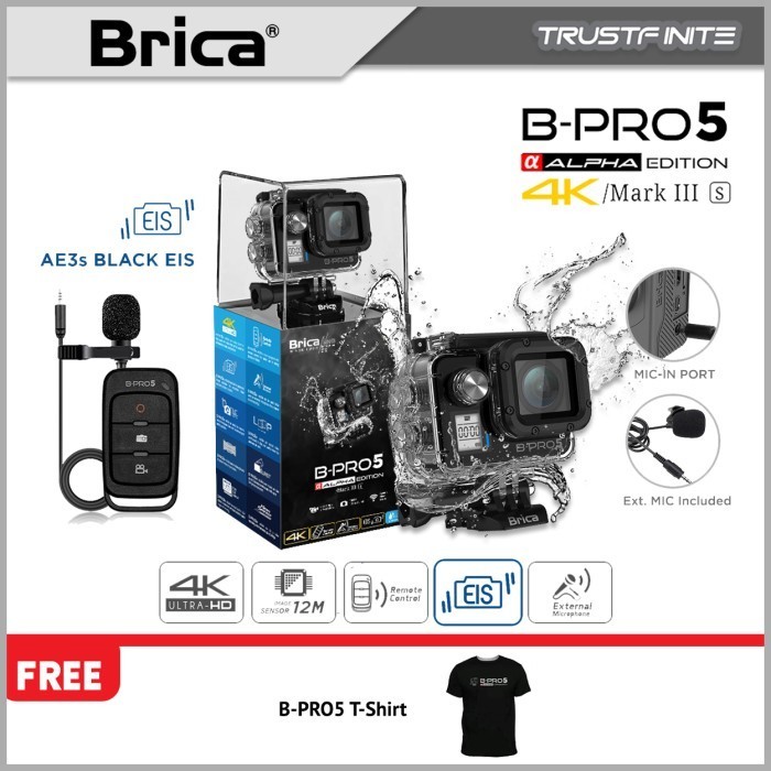 Brica BPro 5 AE3S / BPro 5 AE 3S 4K / BPro5 AE 3S EIS Garansi Resmi