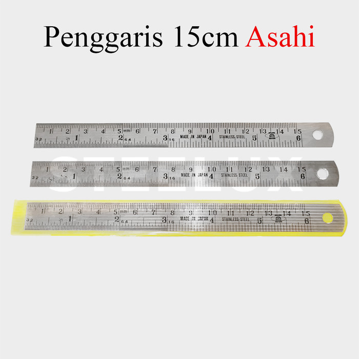 

Penggaris Besi 15cm Asahi Stainless Steel Ruler 150mm Mistar Alat Ukur