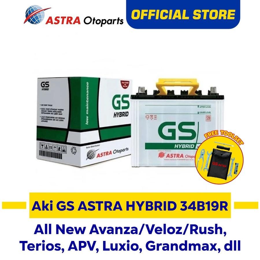 Aki Gs Astra Hybrid 34B19R Mobil Avanza, Xenia, Rush, Terios, Dll
