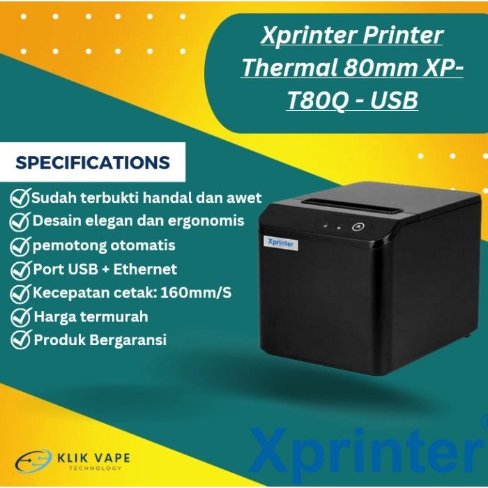 

TERMURAH Xprinter Printer Thermal 80mm XP-T80Q - USB