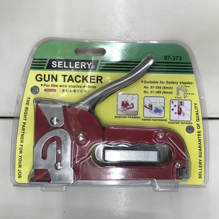 

Staple Gun Tacker 4mm 6mm 8mm staples 12/48 Sellery 97-373