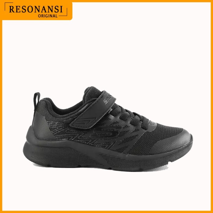 SEPATU ANAK TERBARU SKECHERS ORIGINAL SNEAKERS MICROSPEC FULL BLACK