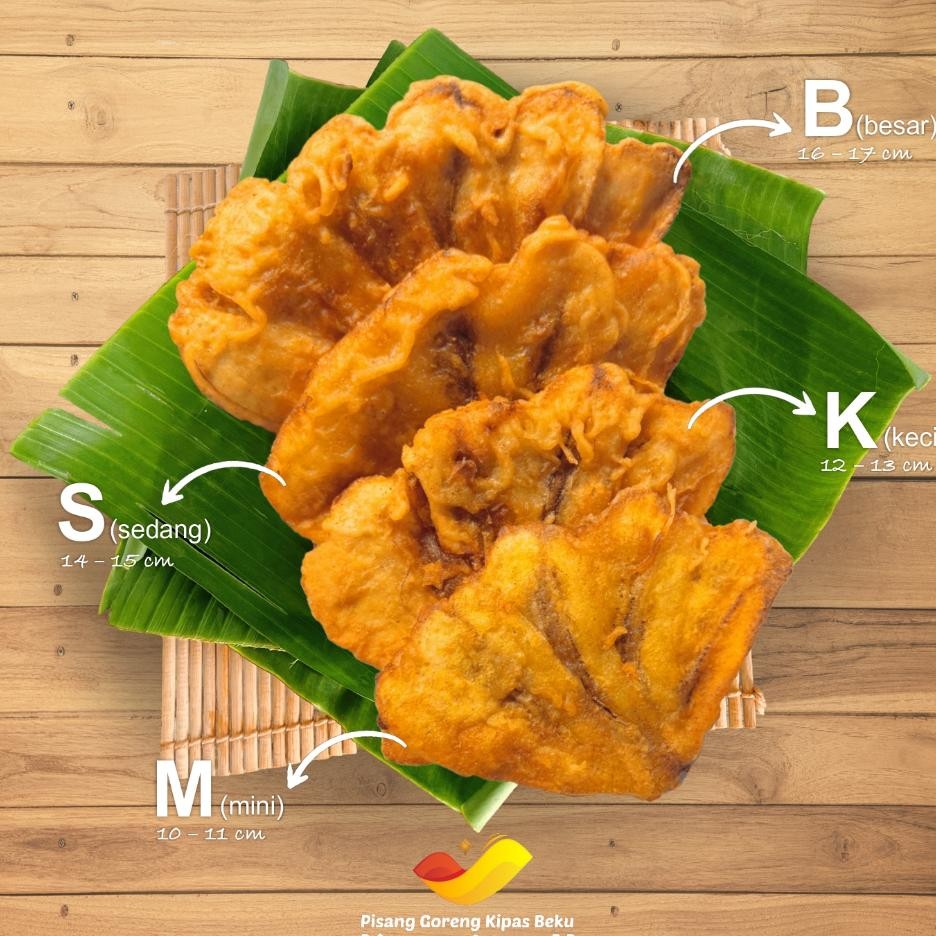 

Pisang Goreng Kipas Kuantan Ii Khas Pekanbaru | Pisang Kipas Besar Berat - + 900Gr (Isi 10 Pcs)