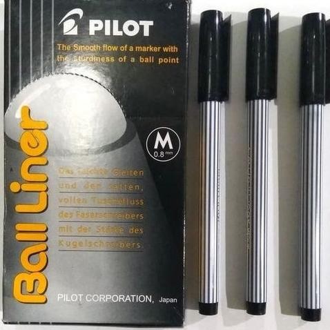 

BEBAS ONGKIR - Pulpen Pilot Balliner / Ballpoint Ball Liner 0.8 mm (1pak isi 12pcs)