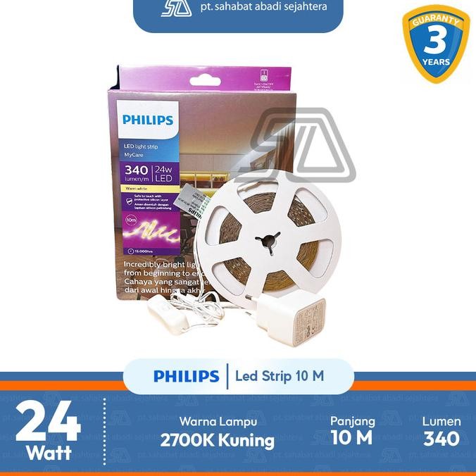 LAMPU PHILIPS LED STRIP MYCARE 24W 10M KUNING 2700K 1612T