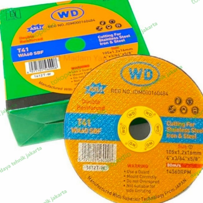 Batu potong 4inchi WD gurinda potong 4"WD isi 20pc