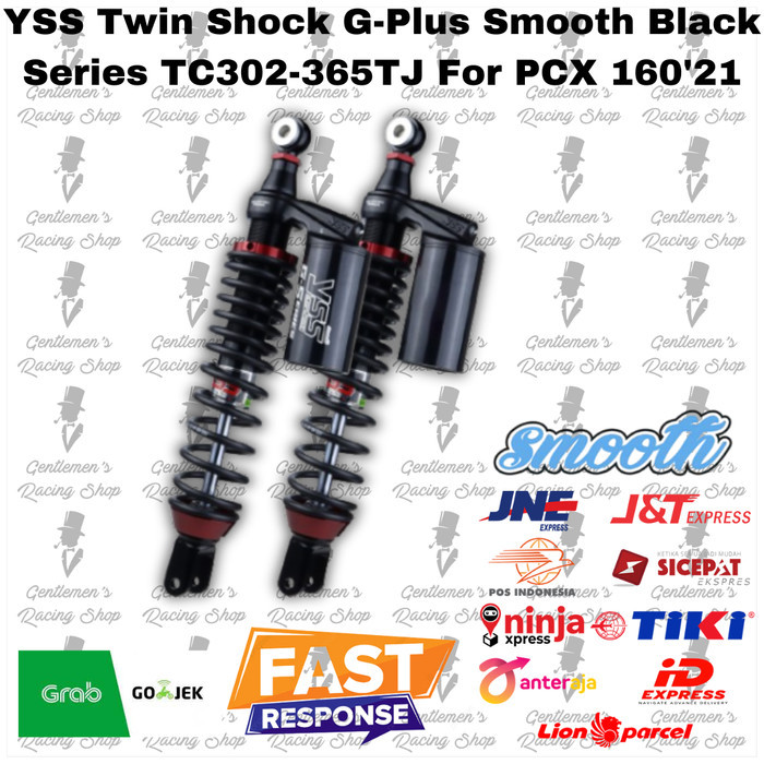 YSS Shockbreaker Shock Honda PCX 160 YSS G PLUS SMOOTH 365mm Black Series