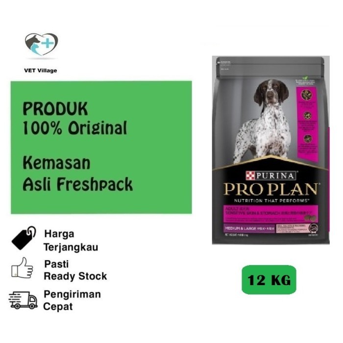 Proplan Allsize Adult Sensitive Skin & Stomach 12 kg - Grab/Gojek
