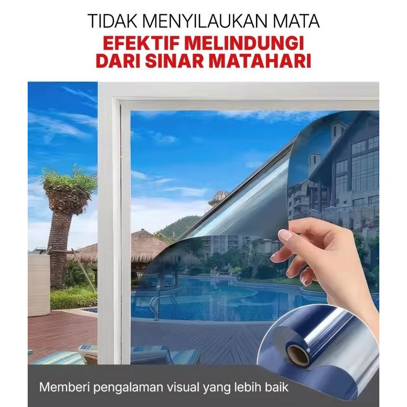 Terlaris Sticker / Stiker Kaca Jendela Kaca Film Rumah Cermin One Way Sparta 1 Roll