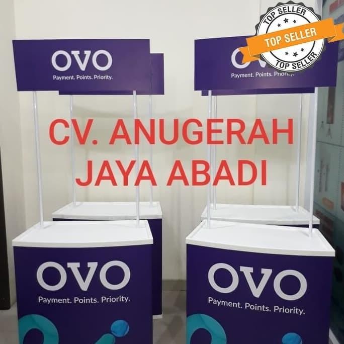 Terlaris Event Desk/Meja Jualan/Booth Pvc/Meja Promosi + Stiker + Cetak