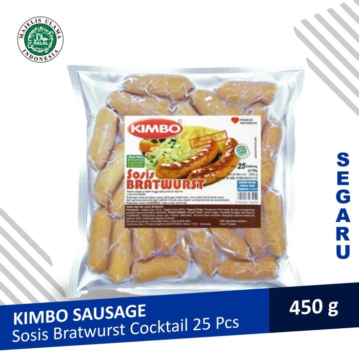 

Kimbo Sosis Cocktail Bratwurst 25 Pcs 450 Gram