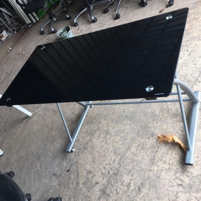 Meja Kantor Kaca Informa Hazel Non Keyboard Yumnaofficial22