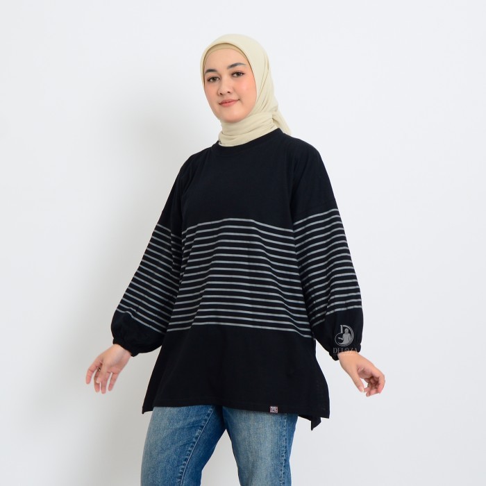 Terbaru Kalyn Kaos Oversize Wanita Kaos Katun Sablon Lengan Balon LD 125 Atasan Wanita Terbaru By De