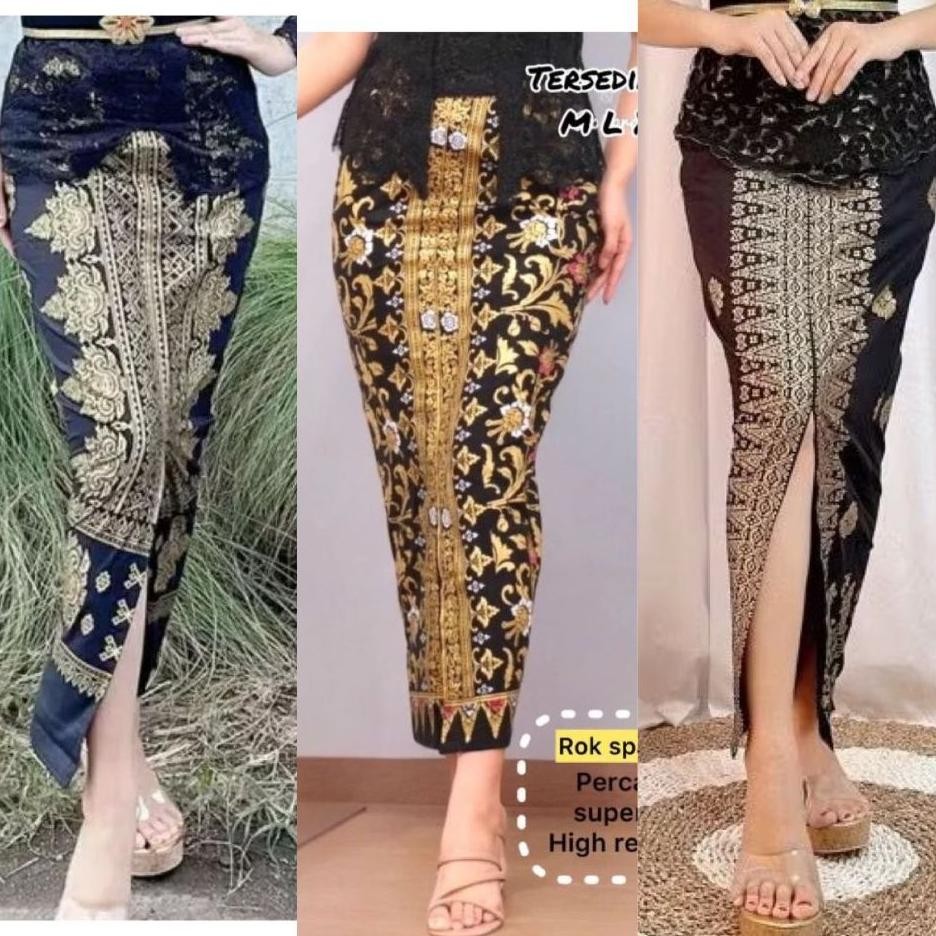 Rok Batik Span Bawahan Kebaya Jarik Instan Belah Tengah Depan Samping Kamen Batik Panjang Kebaya Rok