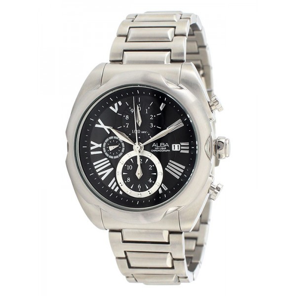 Jam Tangan Pria Alba Sign A  Original  Garansi Resmi Stainless Steel Sport Silver AF8N21 X1