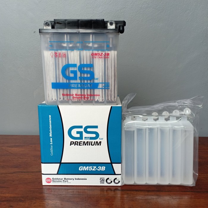 Ready Aki Motor Mio Karbu, Vega R/ZR, Supra Fit GM5Z-3B GS Premium Aki Basah