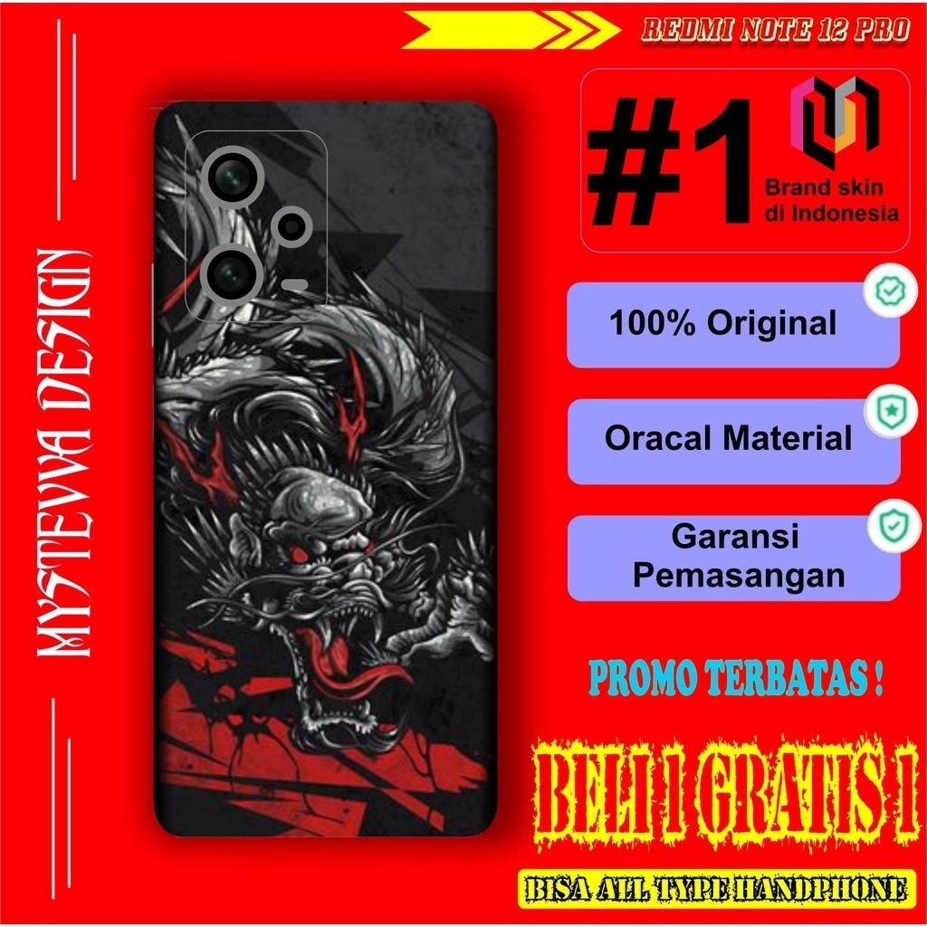 

*Fullbody* Redmi Note 12 Pro Garskin Case/Stiker Premium Custom COD