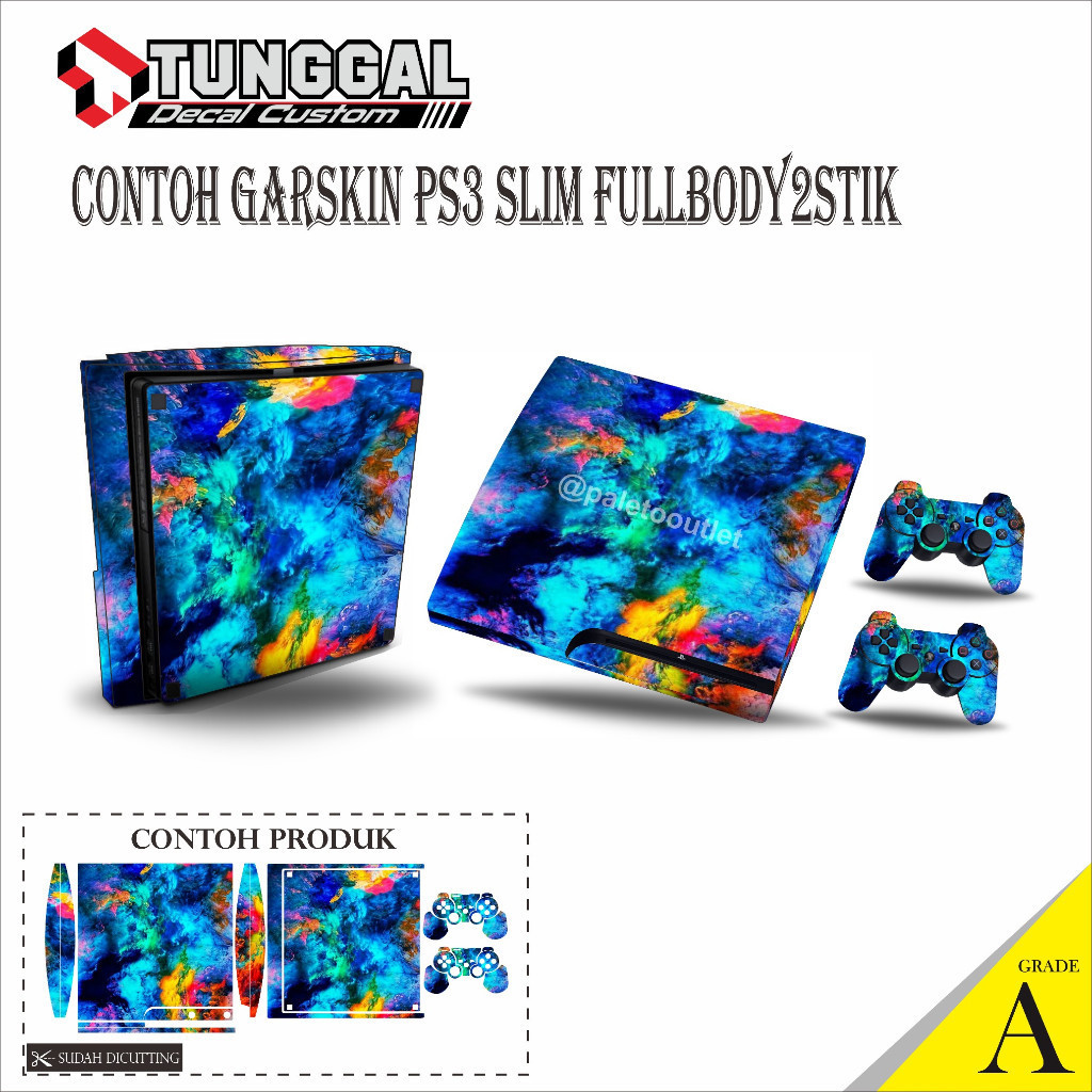 

*Fullbody* Stiker Ps3 Slim Call Of Duty Kualitas A Garskin Case/Stiker Premium Custom COD