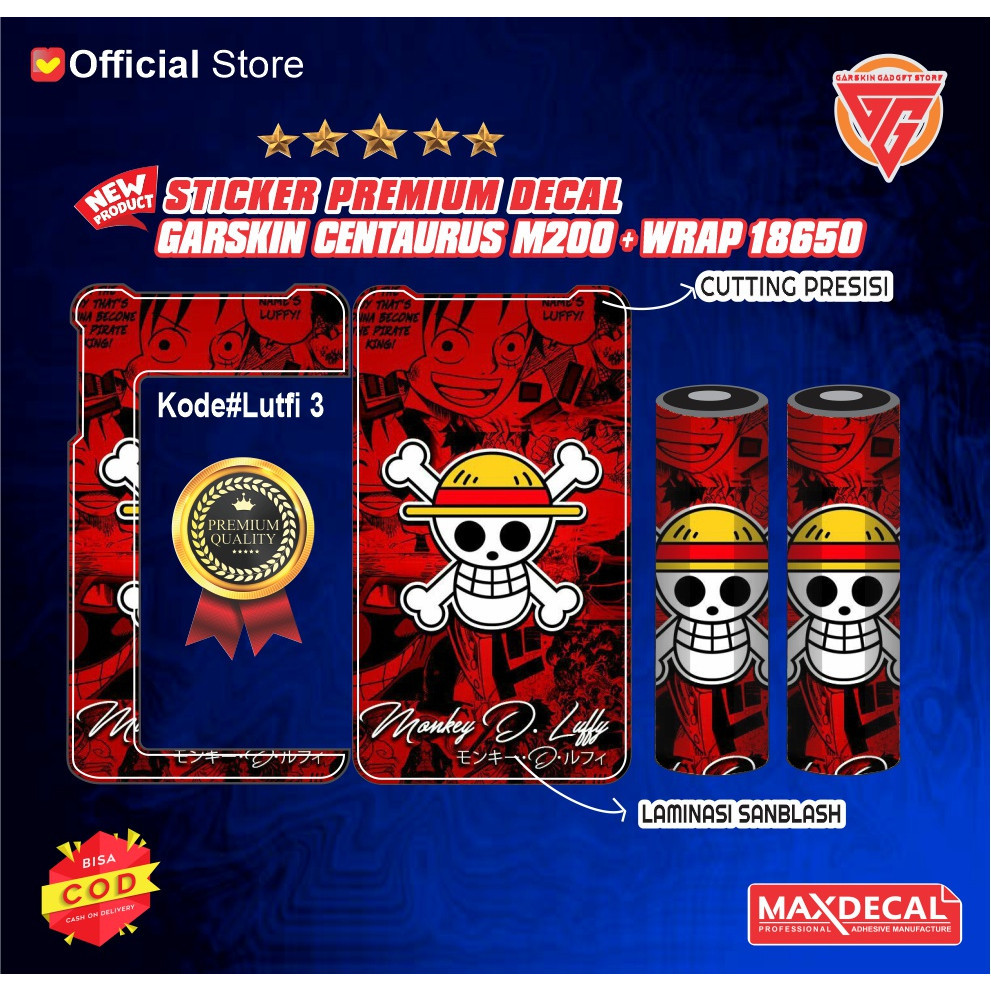 

*Fullbody* Inner Centaurus M200 Wrap 18650 Lutfi Hots Garskin Case/Stiker Premium Custom COD