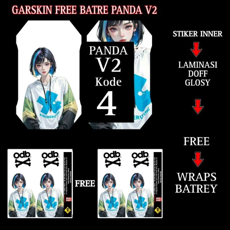 

*Fullbody* Stiker Inner Bateray Panda V2 Garskin Case/Stiker Premium Custom COD