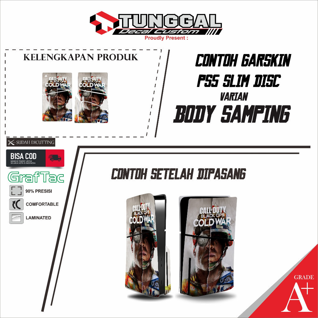 

*Fullbody* Stiker Ps5 Slim Disc Digital The Great Cave Off Kanagawa Japan Garskin Case/Stiker Premium Custom COD