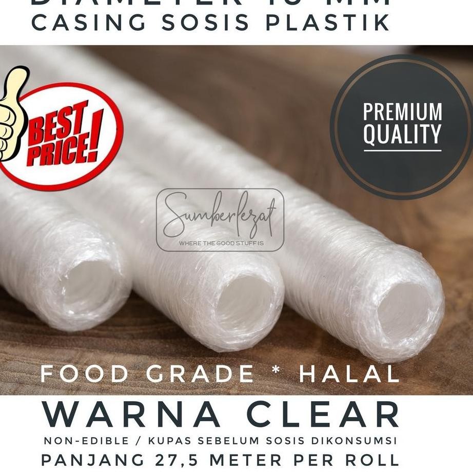 

Super Hits 18 mm Clear - Casing Selongsong Sosis Plastik Polyamide Food Grade Halal