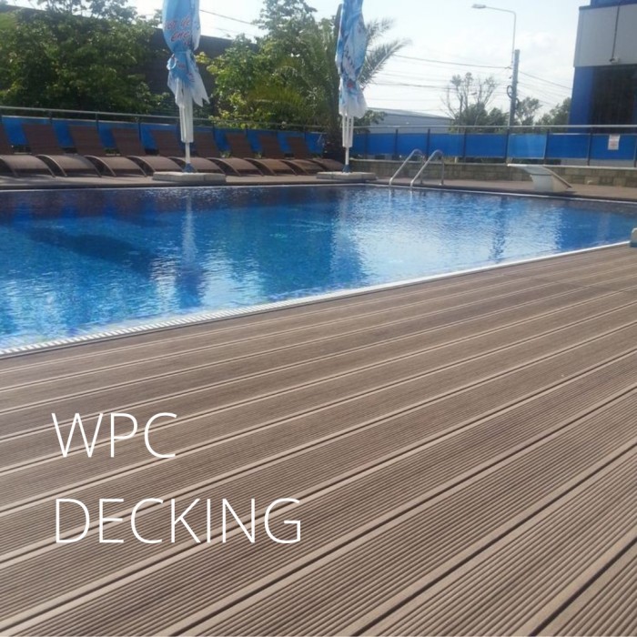 WPC decking chocolate - bpk Didit Bandung