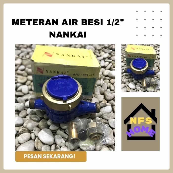 Meteran Air 1/2" Inch Besi Nankai