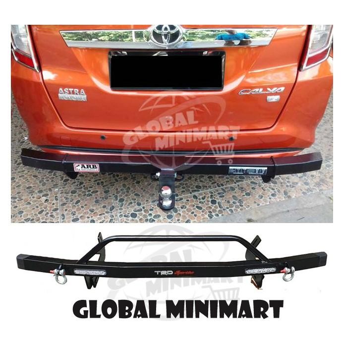 Paket Tanduk Depan Besi Mini Led + Towing Belakang Toyota Calya