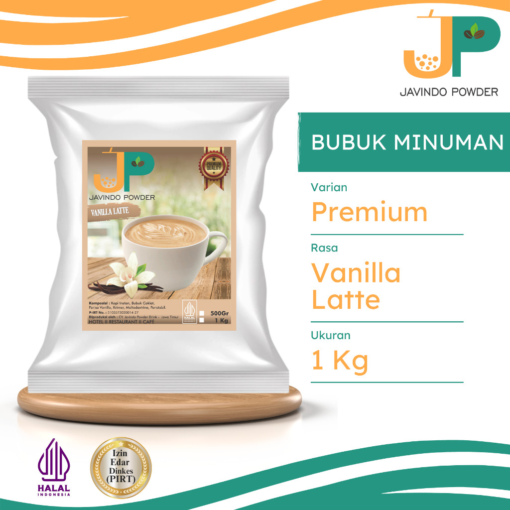 

JAVINDO Bubuk Minuman Premium Rasa Vanilla Latte 1 Kg Javindo Powder