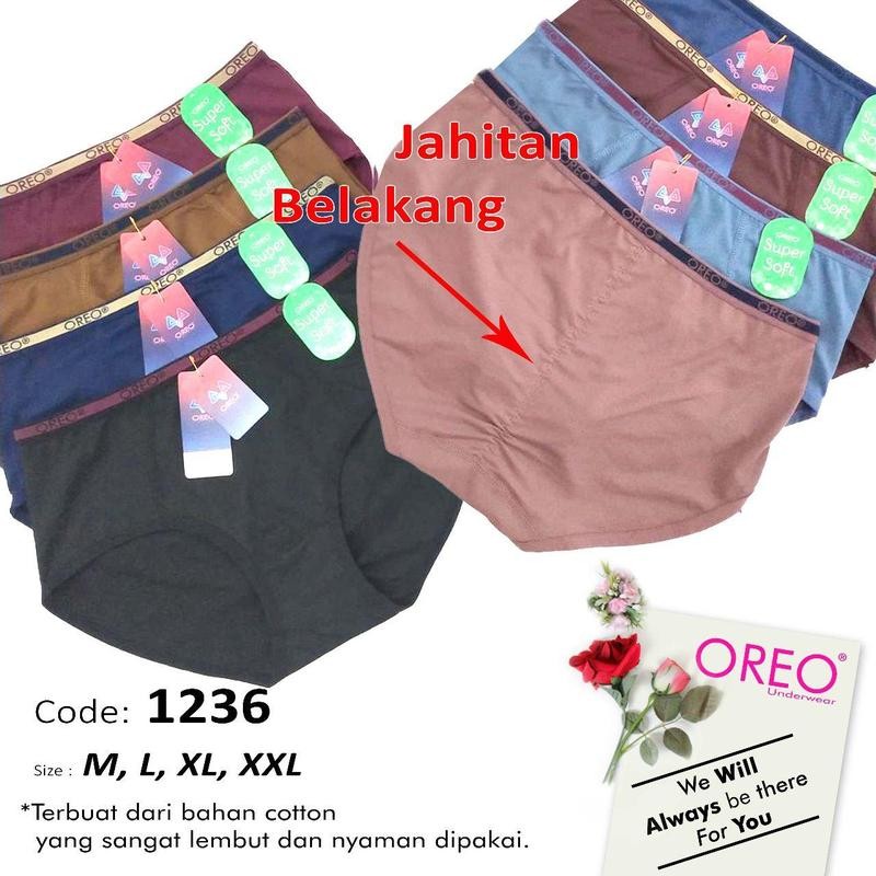 (BELI 5 BONUS 1) CD OREO SUPER SOFT 1236 CD WANITA CELANA DALAM WANITA