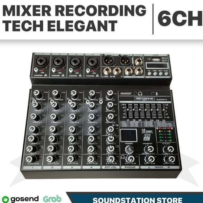 ready mixer recording tech elegant - mixer 6 channel podcast recording