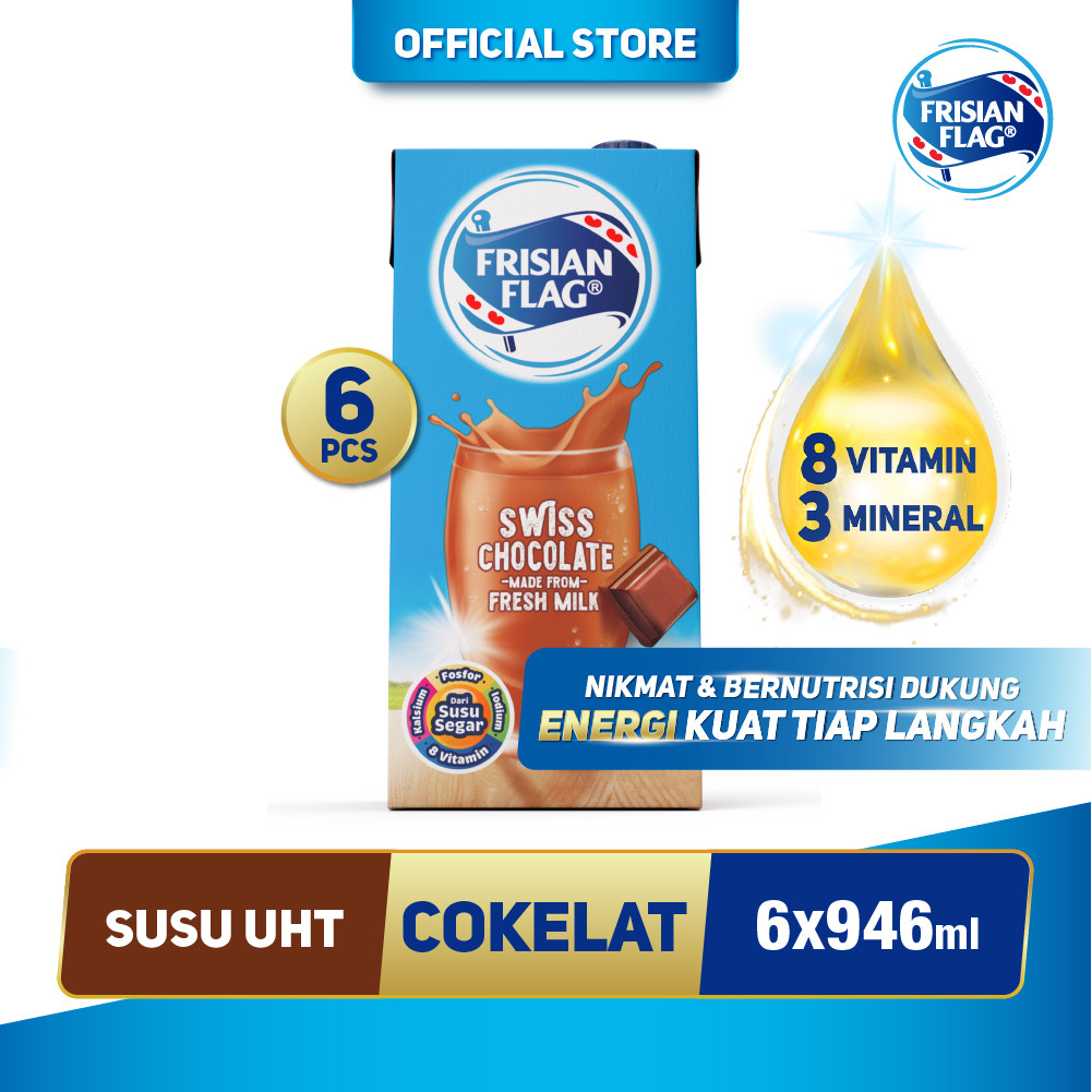 

Frisian Flag Family UHT Swiss Chocolate 946 ml - 6 Pcs
