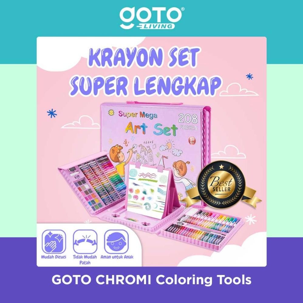 

Chromi Crayon Krayon Pensil Warna Set Kerayon Lengkap 150 208 Pcs