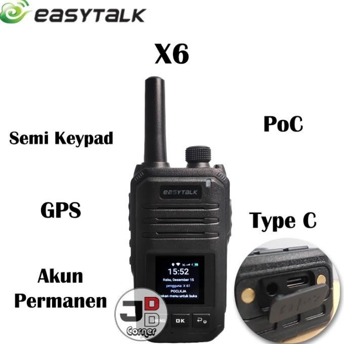 HT POC Easytalk X6 Wifi 4G LTE GPS Akun Permanen Internet ORIGINAL