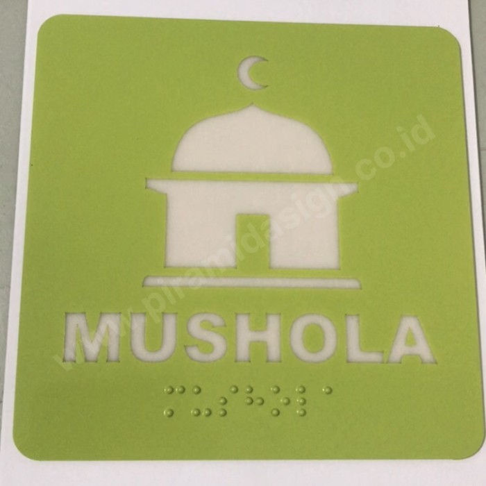 

Sign braille mushola masjid ibadah