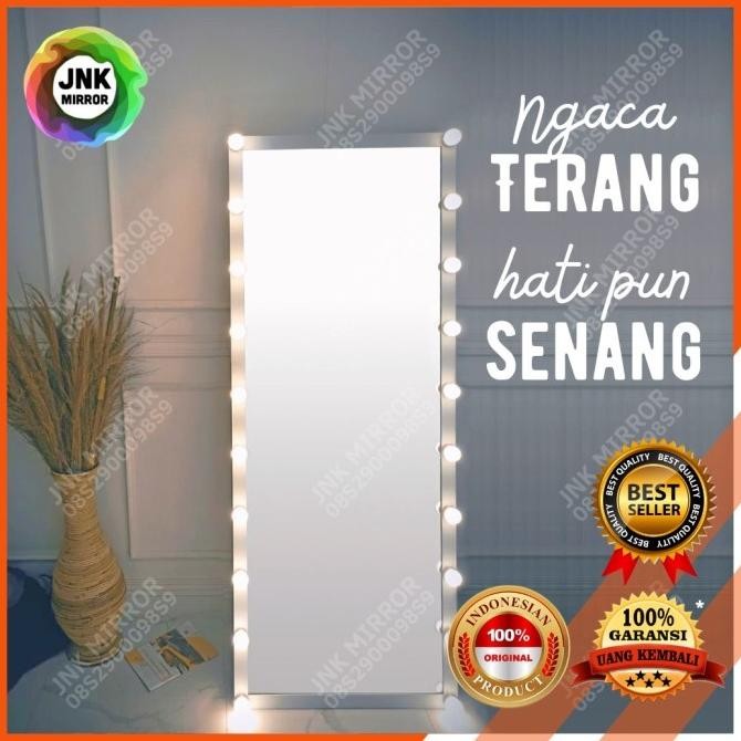 Vanity mirror full body rias lampu LED cermin badan berdiri standing 2012