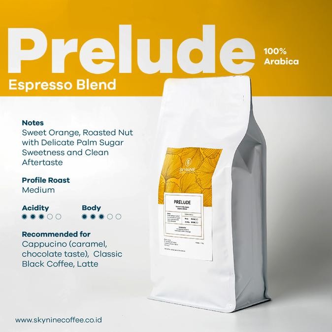 

Prelude Premium Blend Roasted Beans 1Kg