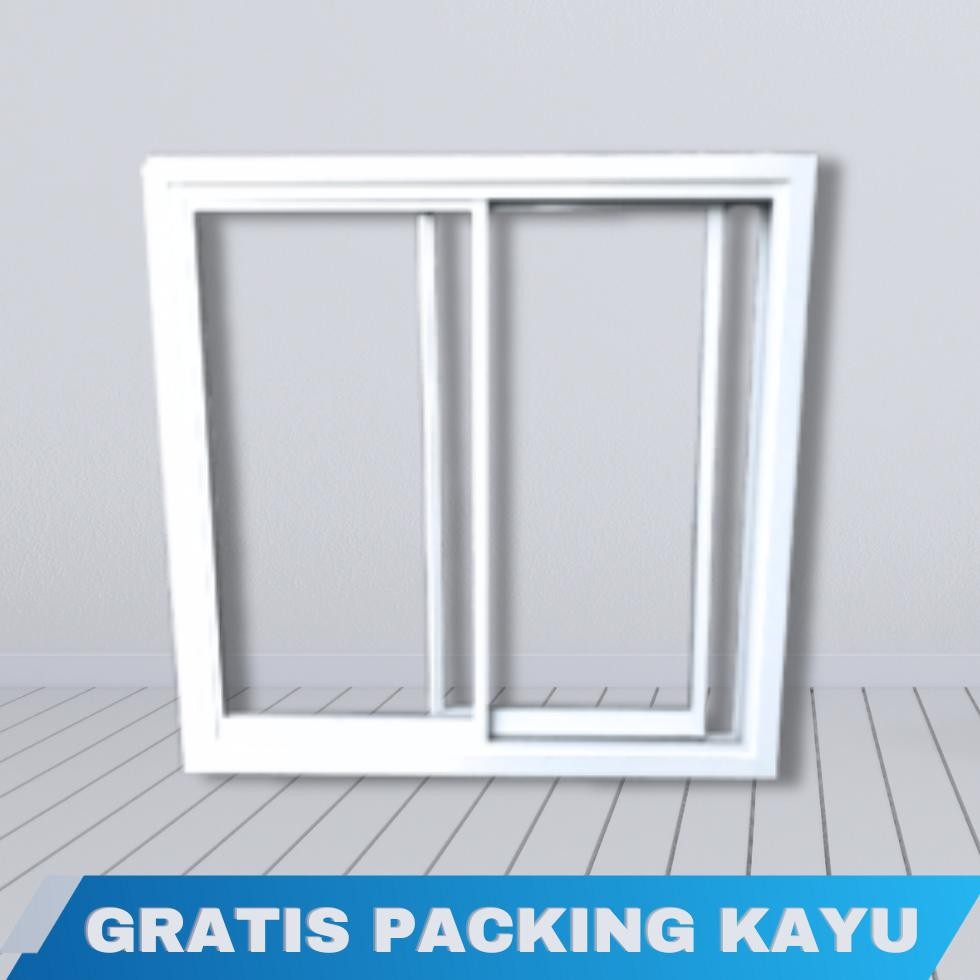 RK JAYA ALUMUNIUM Jendela Aluminium Sliding Ukuran 80x100, 80x120 cm Gratis Packing Kayu APLIKATOR
