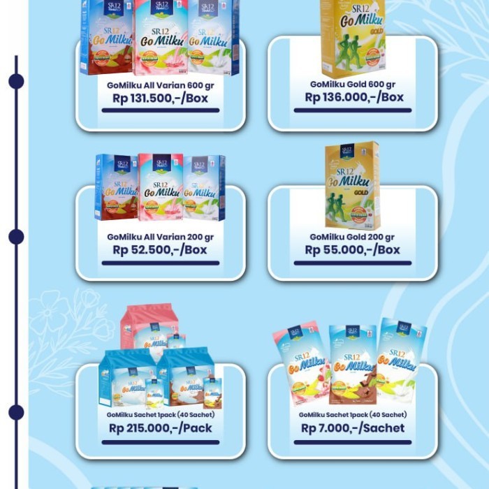 

Susu gomilku sr12 sachet susu kambing etawa bubuk BPOM halal