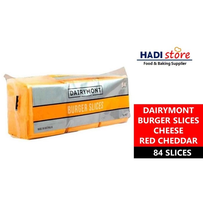 

DAIRYMONT RED CHEDDAR CHEESE, KEJU BURGER SLICE - 84 SLICES