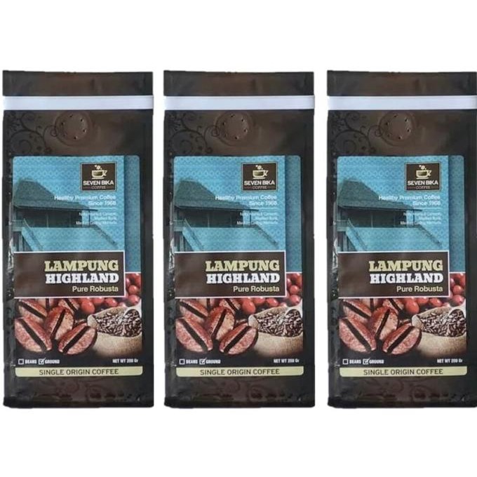 

Buy 3 Seven Bika Lampung Robusta Pure Robusta 200 Gr (Bubuk/Biji)