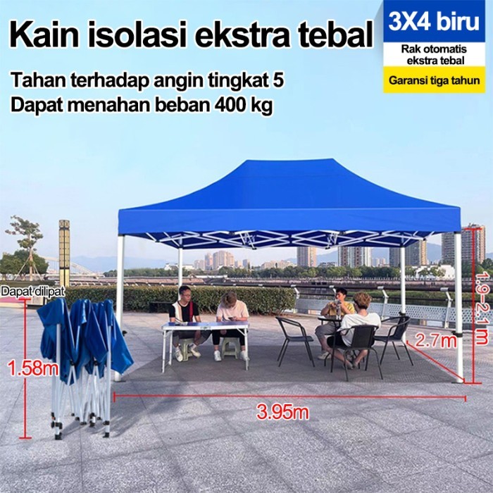 JF ID Tenda Bazar Pameran Tenda lipat 2x3/Tenda Jualan 3x4/Tenda Lipat /Tenda besi Jualan/Outdoor