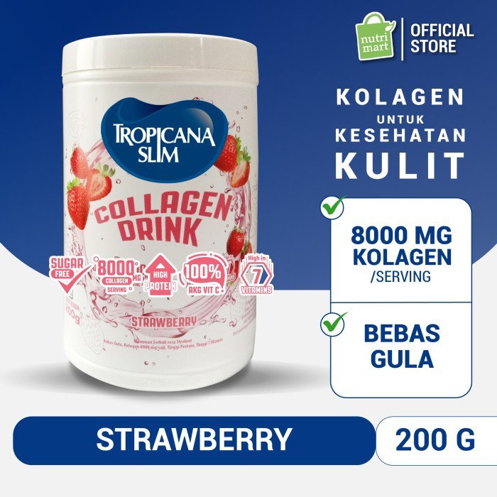 

Tropicana Slim Collagen Drink Strawberry 200g - Kolagen Bebas Gula