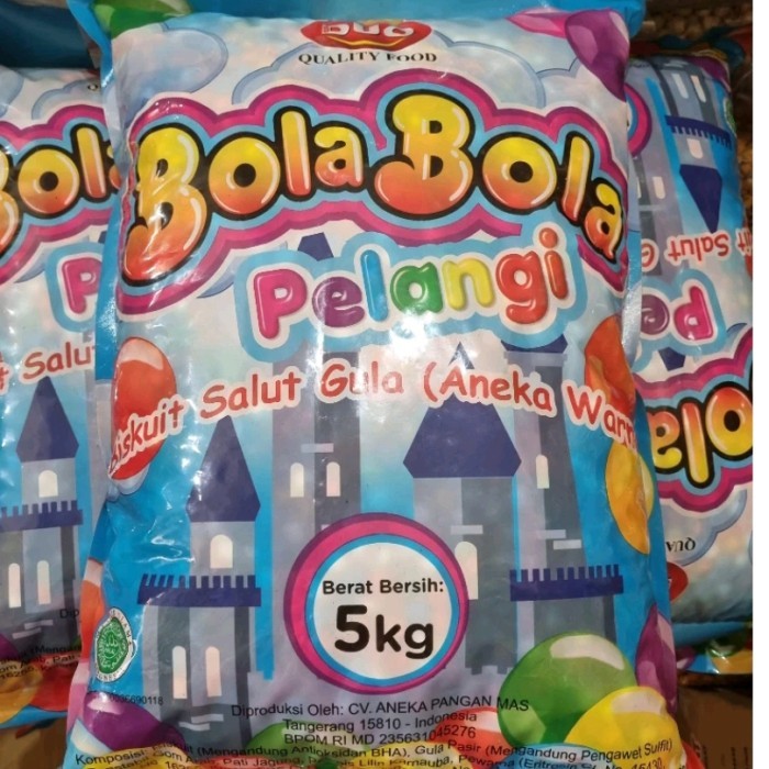 

Biskuit bola warna / biskuit bola pelangi 5kg